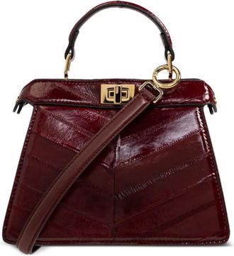 Fendi Peekaboo ISeeU Petite tote bag - women - Calf Leather - One Size - Red