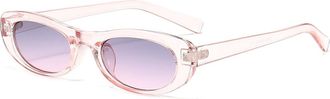 Generic Mens Small Frame Vacation Sunglasses Driving Outdoor Commuting Womens Sun Glasses(Pink)