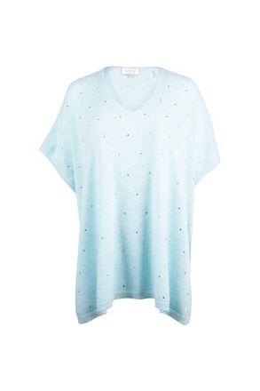 Kinross Cashmere Crystal Vee Popover in Surf at Nordstrom