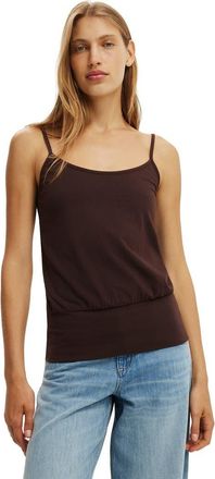 Cotton On Womens Olivia Basque Cami in Dark Oak at Nordstrom, Size Xx-Small