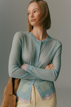 Maeve Sheer Crew-Neck Cardigan