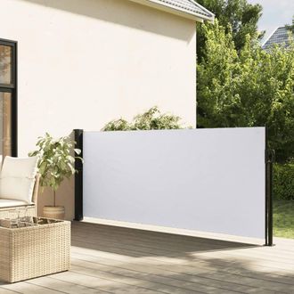 Berkfield Home Retractable Side Awning White 140x300 cm
