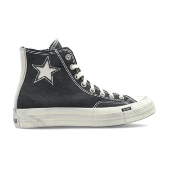 Converse Schoenen, Dames, Zwart, 39 1/2 EU, Leer, Chuck 70 Hi