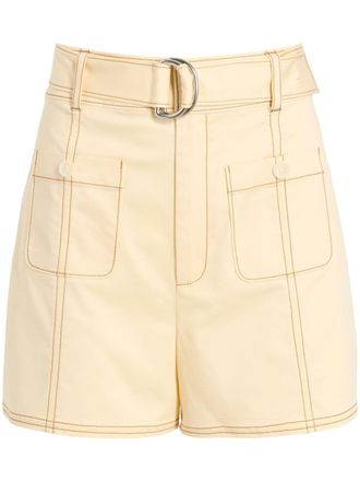 Cinq à Sept Hayes belted shorts - Neutrals