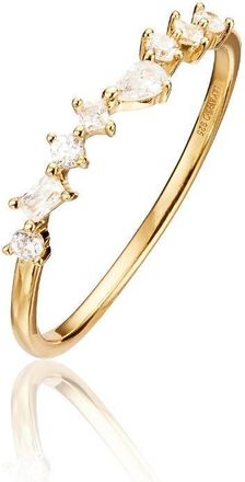 Lily & Roo Gold Diamond Style Mixed Cluster Ring
