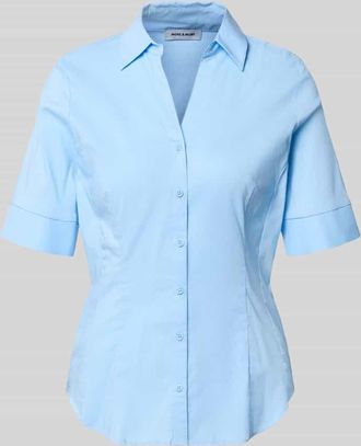 More & More More & More Hemdbluse im Halbarm-Design in Hellblau, Gr&ouml;&szlig;e 34