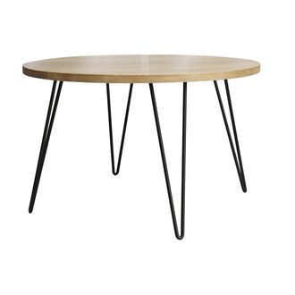 Miliboo Mesa Redonda En Mango Macizo D116 Cm Vibes