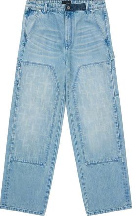 Rta Santiago Relaxed Straight Leg Carpenter Jeans in Ocean Mist Cross Cut at Nordstrom, Size 28
