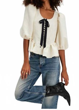 Free People Pamela Bow Top In White Alyssium