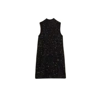 Twinset Mini abito in maglia con paillettes - - Dresses - Donna - Nero - S