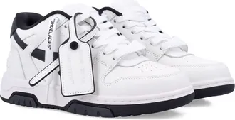 Off-white Mens Sneakers Out Of Office White-Black Leather Trainers White/black