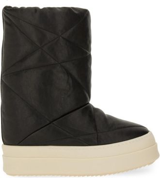 Rick Owens Black Quilted Mega Boots