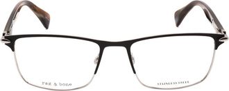 Rag & Bone Mens Black Rectangular Eyeglass Frames RNB7046-2
