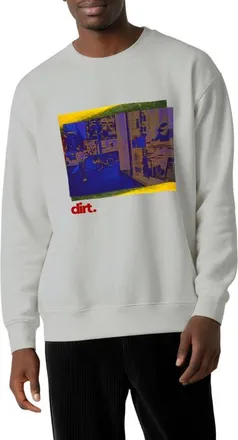 D.RT Surveillance Oversize Cotton Crewneck Sweatshirt in White at Nordstrom, Size Xx-Large