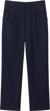 Lacoste Gestructureerde wollen maatbroek - Heren - Straight fit broeken - Blauw - M - Wol - Broeken