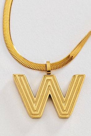 Anthropologie Water Resistant Initial Necklace