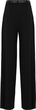 Max Mara Womens Wide-Leg Trousers Amico Black Triacetate