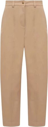 Moncler Logo Broek - Dames - Straight fit broeken - Beige - S - Broeken