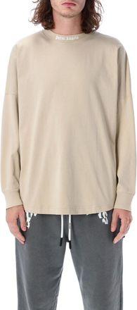 Palm Angels Beige Crew Neck T-Shirt