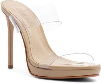 Schutz Ariella Platform Sandal in Beige at Nordstrom, Size 10.5