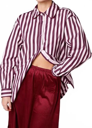 FRNCH Colette Button Up Shirt In Rose
