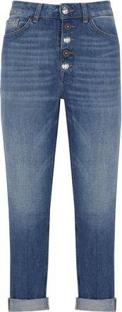 Dondup Koons Jeans - Dames - Cropped Jeans - Blauw - W30 - Katoen - Jeans
