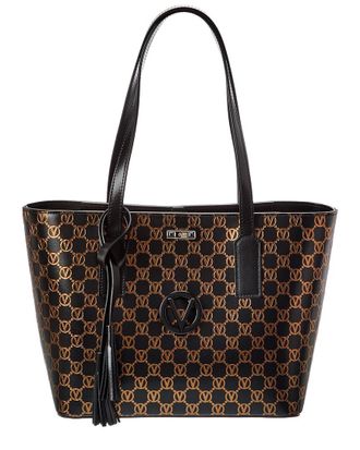 Mario Valentino Valentino By Mario Valentino Prince Monogram Leather Tote