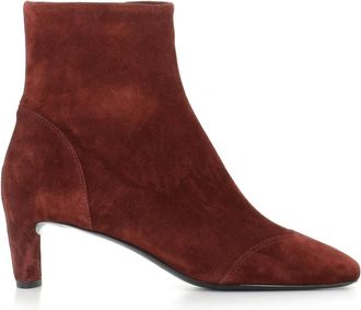 Del Carlo Enkellaarsje - Dames - Laarzen met Hak - Rood - 38 1/2 EU - Su&egrave;de - Schoenen