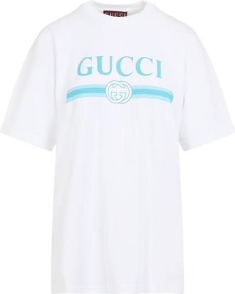 Gucci White Crewneck Logo T-Shirt