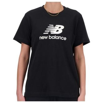 New Balance Sport Essentials Jersey Logo T-Shirt T-Shirt f&uuml;r Damen | schwarz