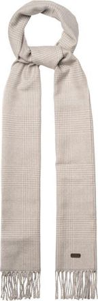 Eton Houndsttoh Check Merino Wool Scarf in Light Grey at Nordstrom