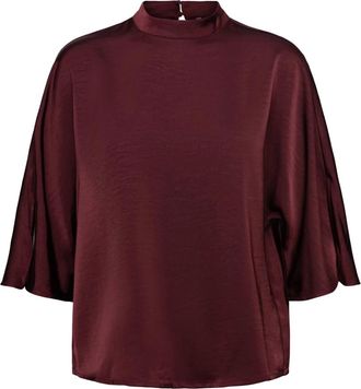 &Co Woman Nila Top - Dames - Blouses - Rood - M - Polyester - Overhemden