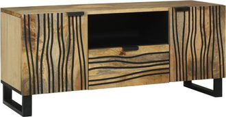 vidaXL Tv Cabinet with Drawer Brown 105 x 33 x 46 cm Solid mango wood Vidaxl