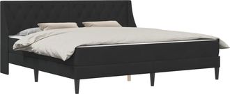 vidaXL Estructura De Cama Con Colch&oacute;n Negro 200 X 200 Cm Terciopelo Vidaxl
