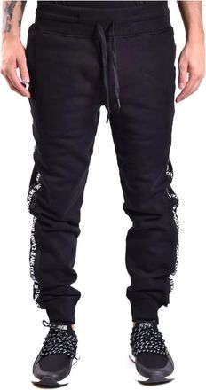 Versace Jeans Couture Stijlvolle zwarte broek voor heren - Heren - Sweatpants - Zwart - L - Katoen - Broeken