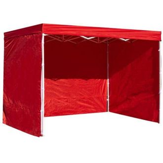 Regalos Miguel Regalos Miguel - Packs Laterales Carpas Plegables - Pack 3 Laterales Lisos Para Carpas 3x2 Eco - Rojo