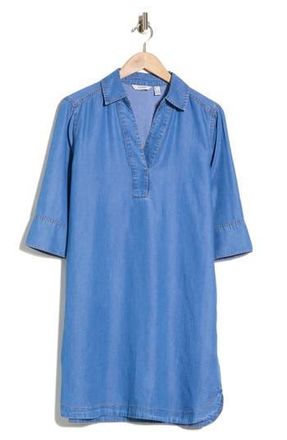 b.young Collared Denim Dress in Mid Blue Denim at Nordstrom Rack, Size 6 Us / 38 Eu