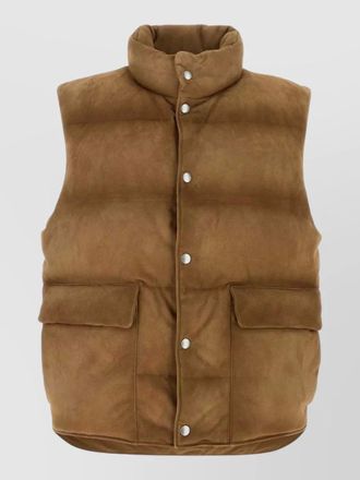 Prada suede sleeveless down gilet