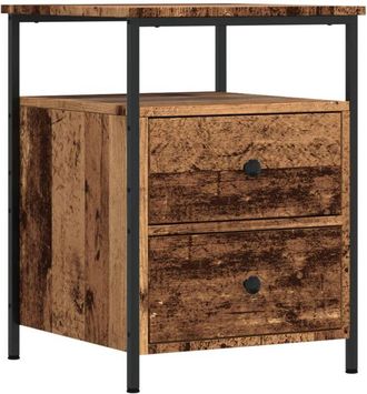 vidaXL Vidaxl - Mesita de noche madera de ingeniería envejecida 44x45x60 cm