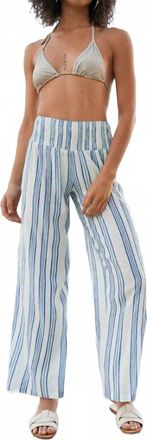 Debbie Katz Libby High Waist Pant In Blue Stripe