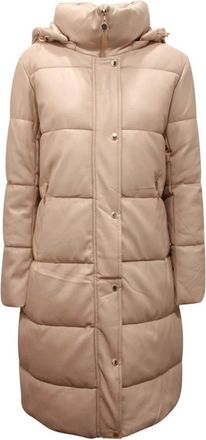 Sandro Ferrone Vegan Jas met Afneembare Capuchon - Dames - Parka Jassen - Beige - S - Jassen