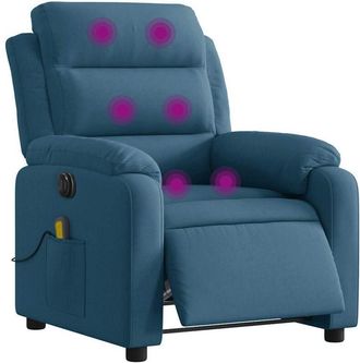 vidaXL Vidaxl - Sill&oacute;n Reclinable De Masaje El&eacute;ctrico Terciopelo Azul