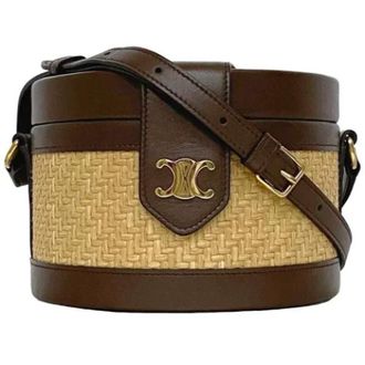 Celine Pre-owned Cross Body Bags, female, Beige, Size: ONE SIZE Pre-owned Leather shoulder-bags