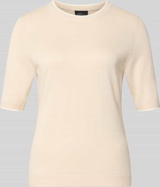 s.Oliver Black Label Regular Fit T-Shirt aus Baumwoll-Modal-Mix in Beige, Gr&ouml;&szlig;e 36