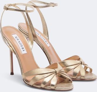 Aquazzura Soulmate metallic leather sandals