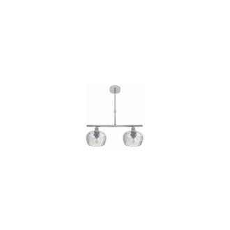 Fabrilamp Fabrilamp Lampara Estela 2xe14 Cromo Regx41x13 Cm C/tulipas Cristal Tallado Transparente