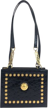 Versace Leather Shoulder Bag Tote Bag (Pre-Owned)