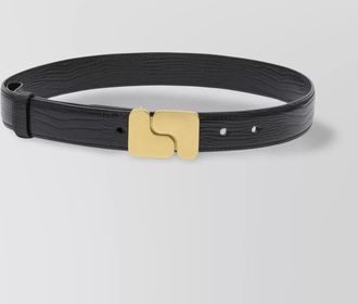 SOEUR adjustable textured gold-tone buckle belt