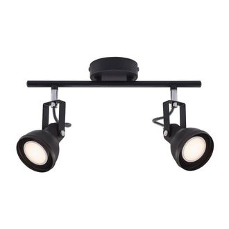 Nordlux L&aacute;mpara regleta de focos para techos negro con 2 luces orientables