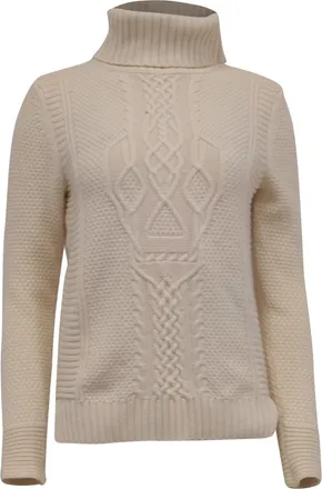 Skull Cashmere Skull Cashmere Knitted Turtleneck Sweater in Cream Cashmere